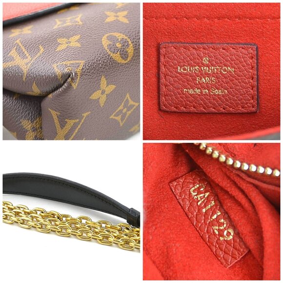 Auth LOUIS VUITTON Monogram Saint Placide Shoulder Bag Brown/Red - Picture 15 of 15